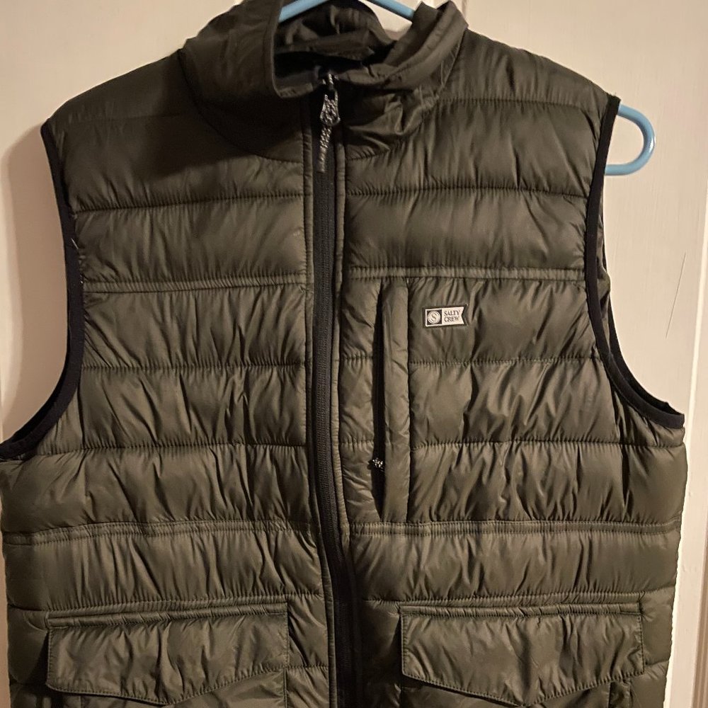 Salty Crew Olive Puffer Vest